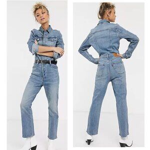 Levi's Kickflare Denim Long sleeve Jumpsuit